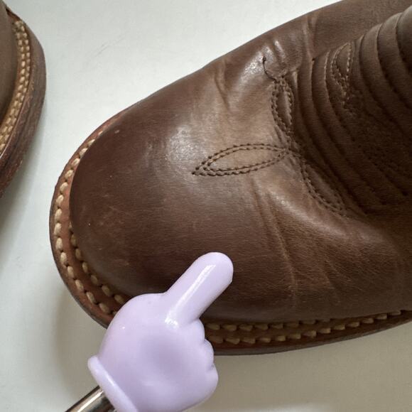 Vintage RESISTOL Cowboy Boots Mens 7B (NARROW) Western Leather READ - Picture 7 of 10